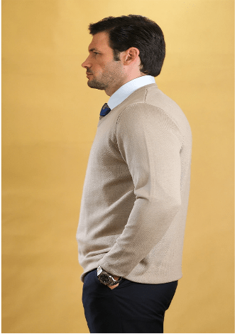 The Caravan Vneck (Oxford Tan)