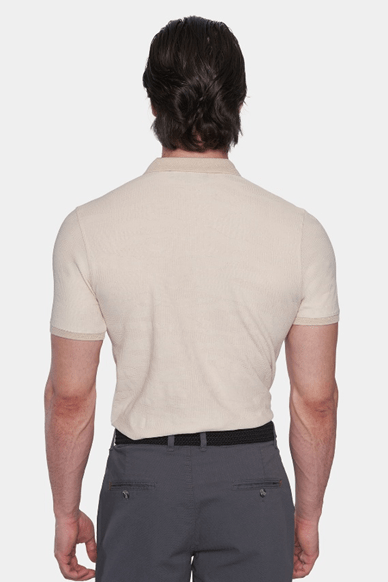 The Mercerized Cotton Polo (Cream)