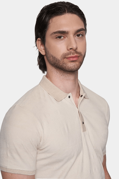 The Mercerized Cotton Polo (Cream) - Shaketea