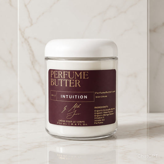 INTUITION – The Luxury Body Butter Perfume | Rose, Saffron & Oud Fragrance | Deep Hydrating Skin Moisturizer | Warm Sensual Long-Lasting Scent | Perfume Butter - Shaketea
