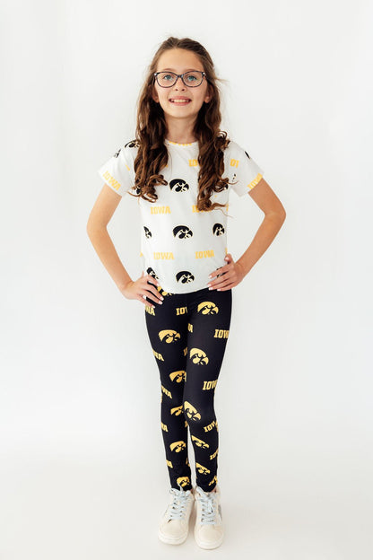 Iowa Black Tigerhawk Leggings