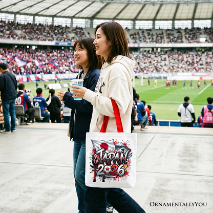 Japan 2026 Soccer Cup Global Championship Tote Bag, Fans Football Gift Shopper