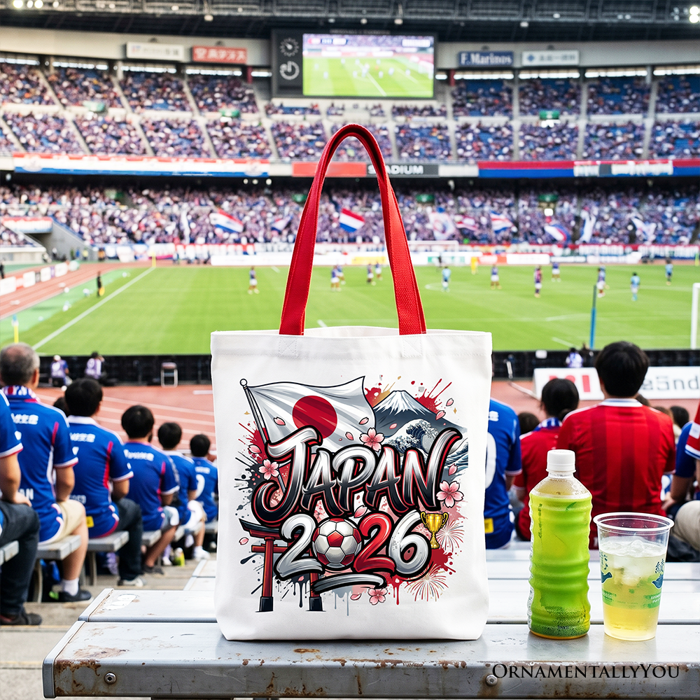 Japan 2026 Soccer Cup Global Championship Tote Bag, Fans Football Gift Shopper