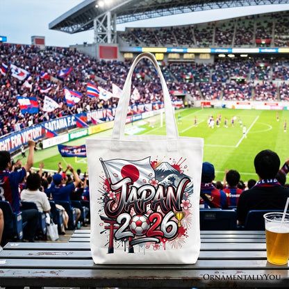 Japan 2026 Soccer Cup Global Championship Tote Bag, Fans Football Gift Shopper