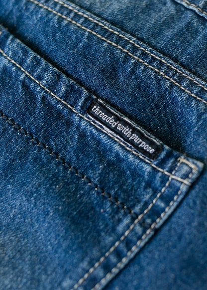 Jennifer A-Line Long Denim Skirt