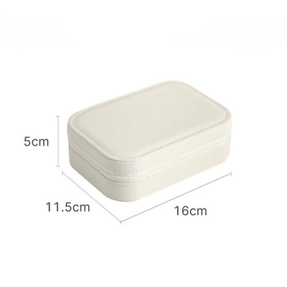 Jewelry Box PU Leather Small Portable 2 Layers Organizer Case Display Storage Holder Boxes for Rings, Earrings, Necklaces, Bracelets, Gift