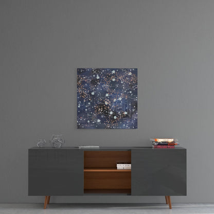 Constellation Star Map Night Sky Glass Wall Art