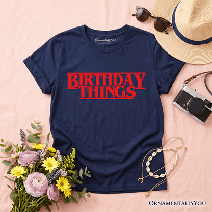 Kids Birthday Things Retro T-Shirt, Horror Bday Youth Tee