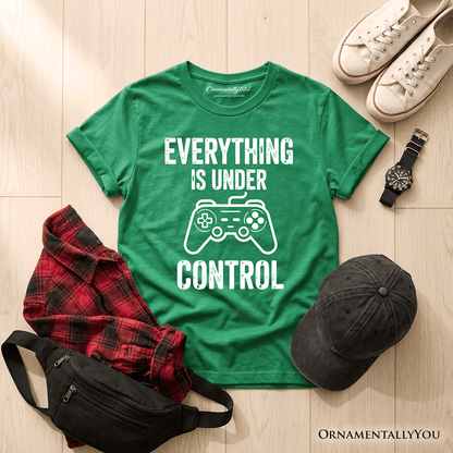Kids Everything Is Under Control Gamer T-Shirt, Funny Youth Video Game Controller Tee