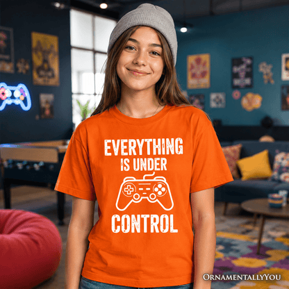 Kids Everything Is Under Control Gamer T-Shirt, Funny Youth Video Game Controller Tee