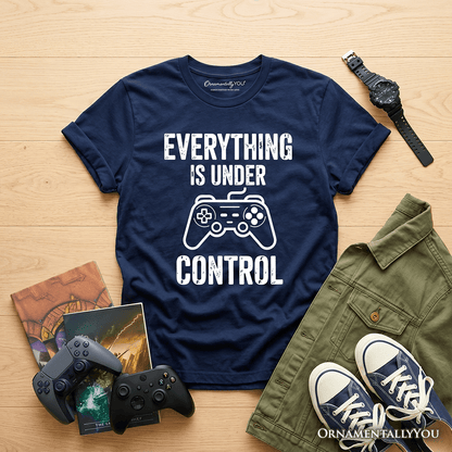 Kids Everything Is Under Control Gamer T-Shirt, Funny Youth Video Game Controller Tee