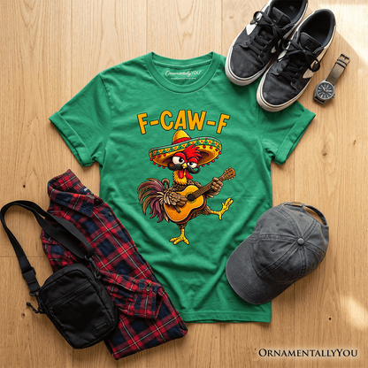 Kids F-CAW-F Rooster Cinco De Mayo T-Shirt, Funny Mexican Youth Tee