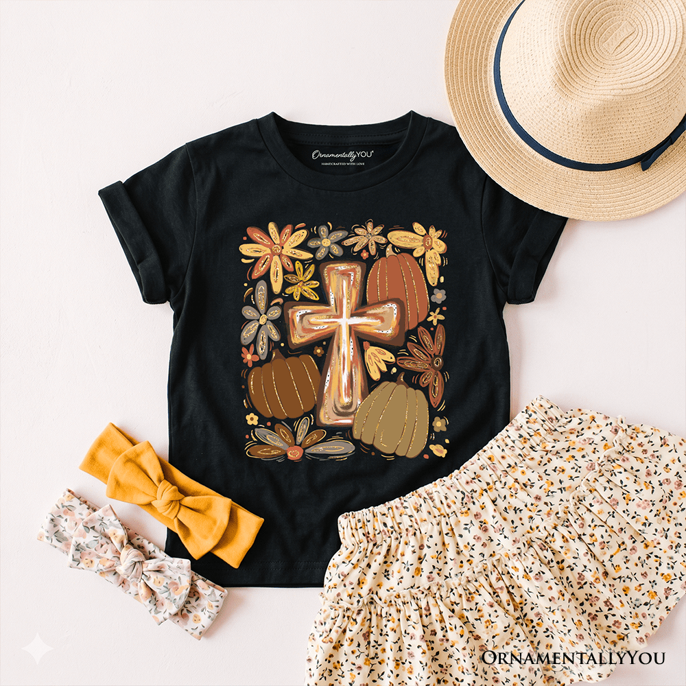 Kids Fall Blessings T-Shirt, Autumn Christian Faith Tee for Youth