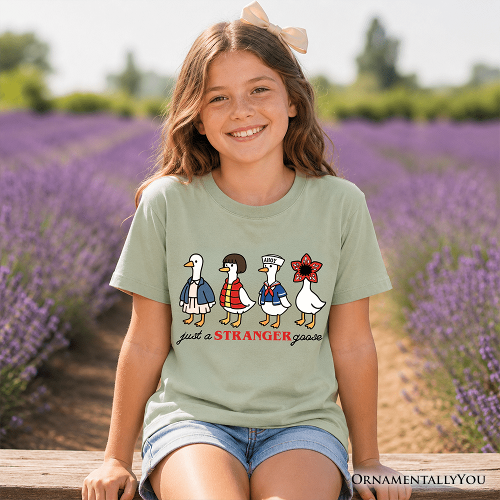 Kids Just a Stranger Goose T-Shirt, Funny Retro Youth Tee