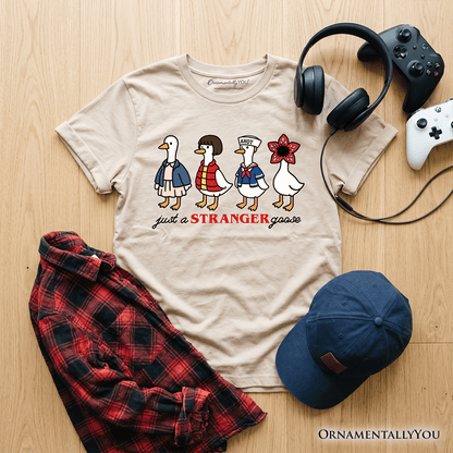 Kids Just a Stranger Goose T-Shirt, Funny Retro Youth Tee