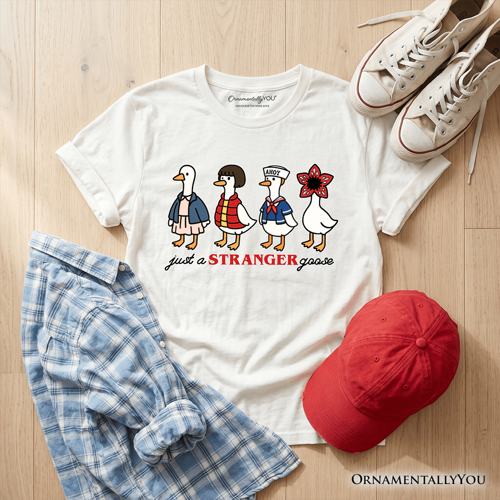 Kids Just a Stranger Goose T-Shirt, Funny Retro Youth Tee