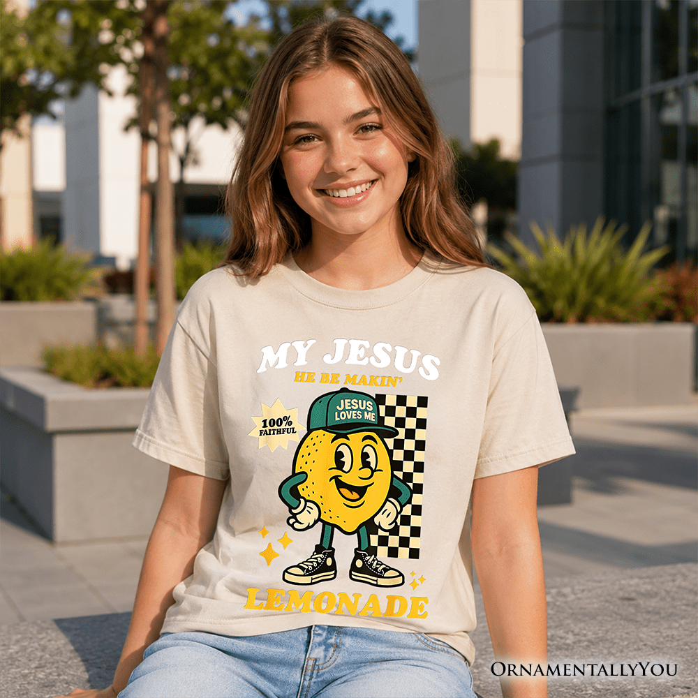 Kids Life Gave Me Lemons Jesus Lemonade T-Shirt, Funny Youth Christian Faith Retro Tee