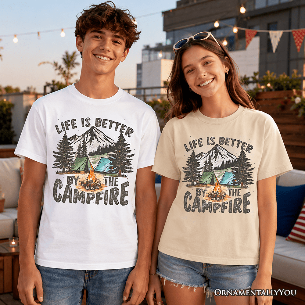 Kids Life Is Better by the Campfire T-Shirt, Outdoors Camping Youth Tee
