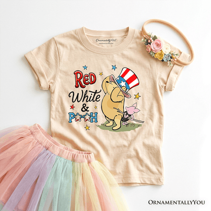 Kids Red White & Proud Winnie-the-Pooh T-Shirt, 1926 A.A. Milne Youth Patriotic 4th of July Tee