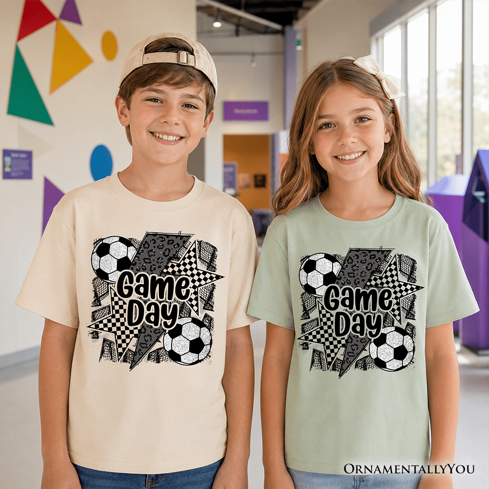 Kids Soccer Game Day T-Shirt, Coquette Sports Youth Tee