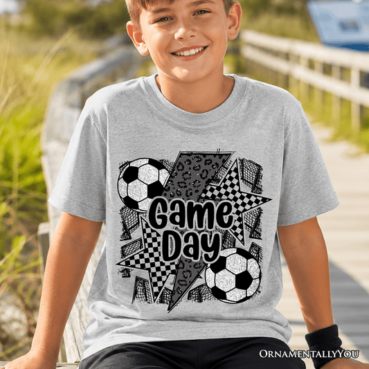 Kids Soccer Game Day T-Shirt, Coquette Sports Youth Tee