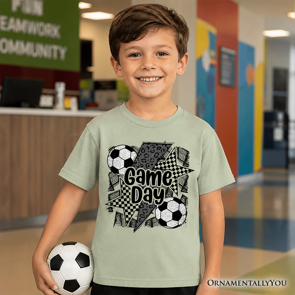 Kids Soccer Game Day T-Shirt, Coquette Sports Youth Tee