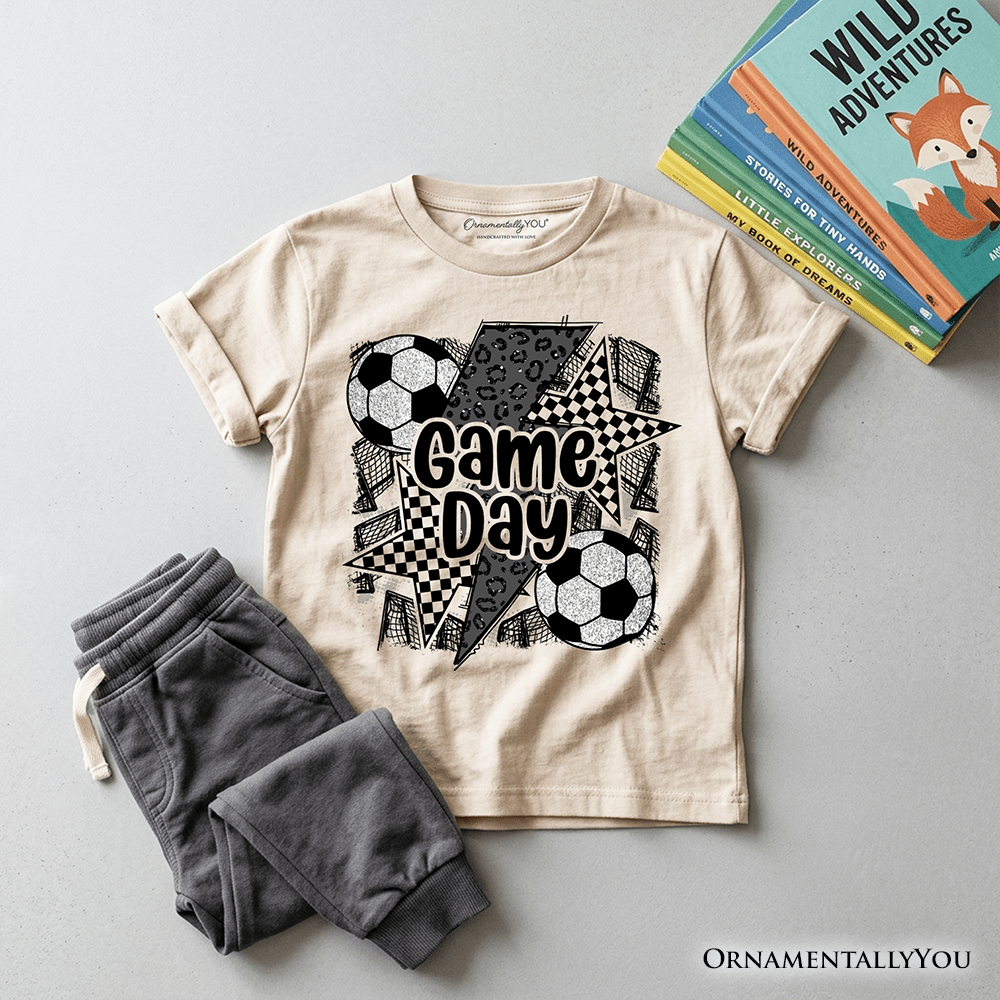 Kids Soccer Game Day T-Shirt, Coquette Sports Youth Tee