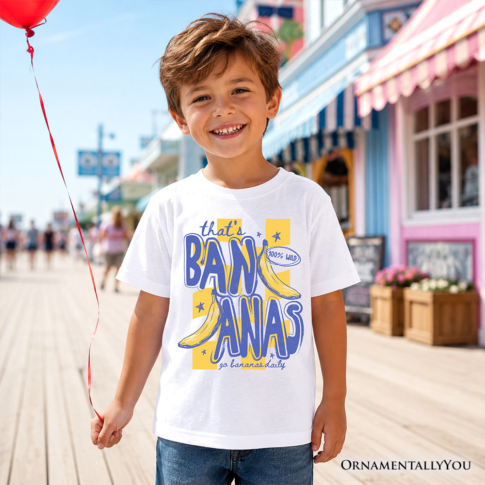 Kids That's Bananas Summer T-Shirt, Funny Tropical Fruit Youth Tee