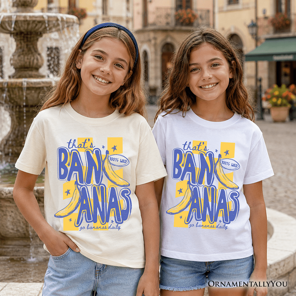 Kids That's Bananas Summer T-Shirt, Funny Tropical Fruit Youth Tee