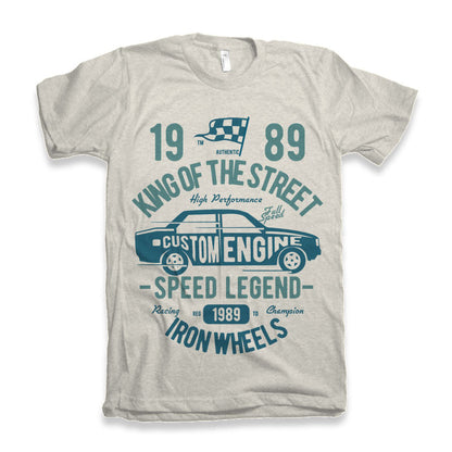 King Of The Street Men's Bamboo Viscose/Organic Cotton Short Sleeve Graphic T-Shirt