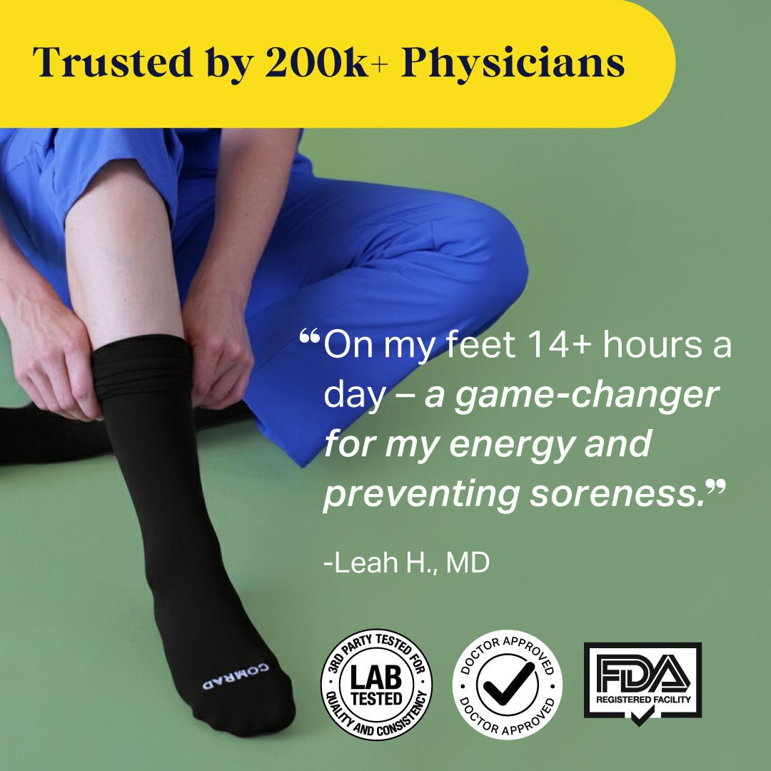Knee-High Compression Socks - 3 Pack Solids