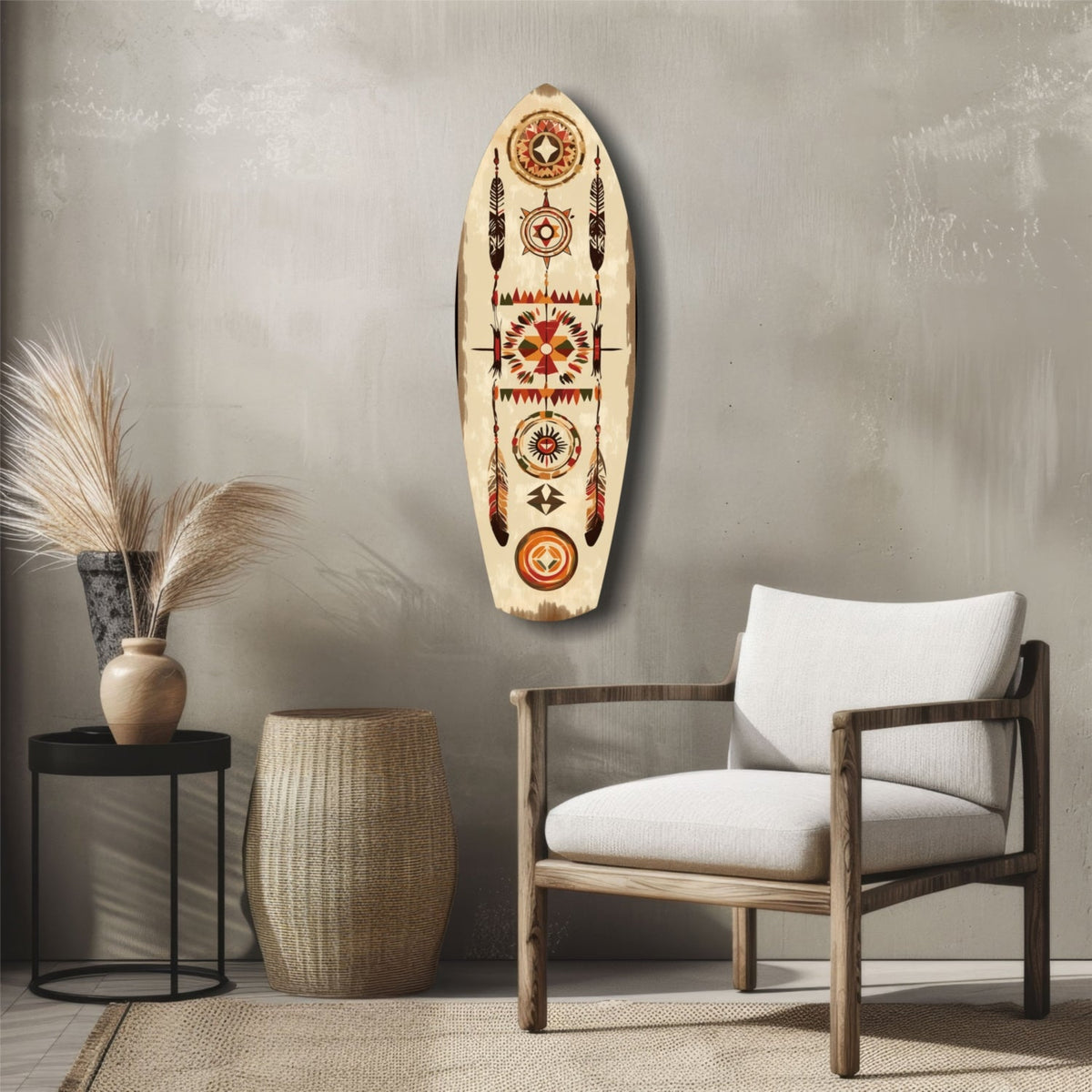 Aztech Patterns Glass Wall Art