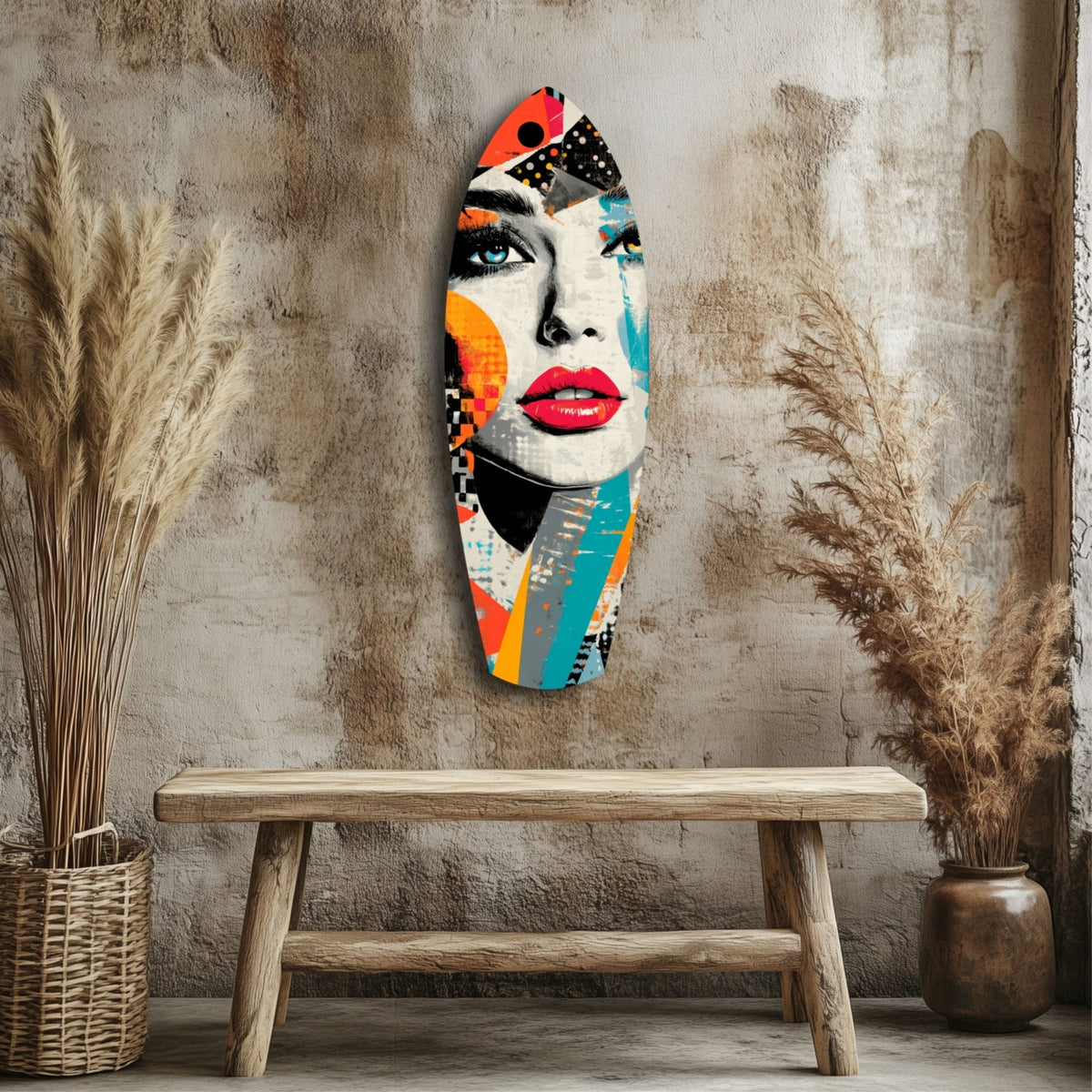 Woman in Style Glass Wall Art
