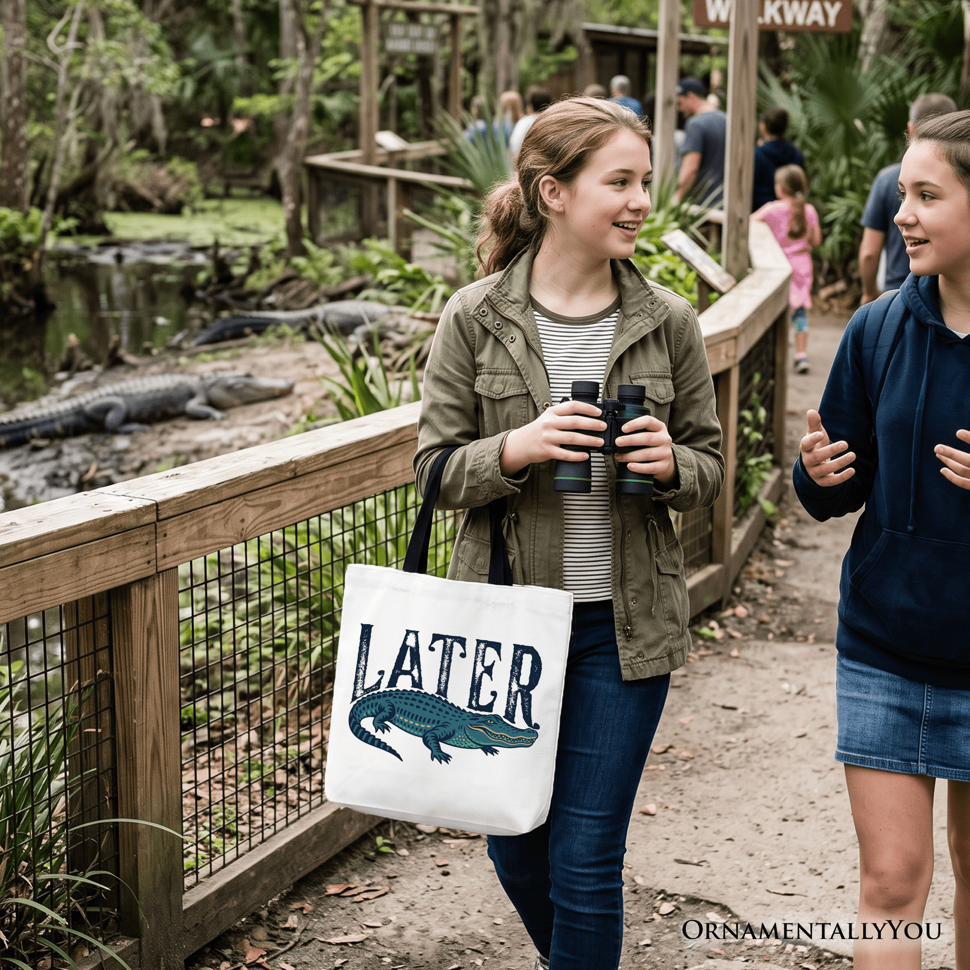 Later Alligator Tote Bag, Funny Gator Sarcastic Animal Gift Shopper