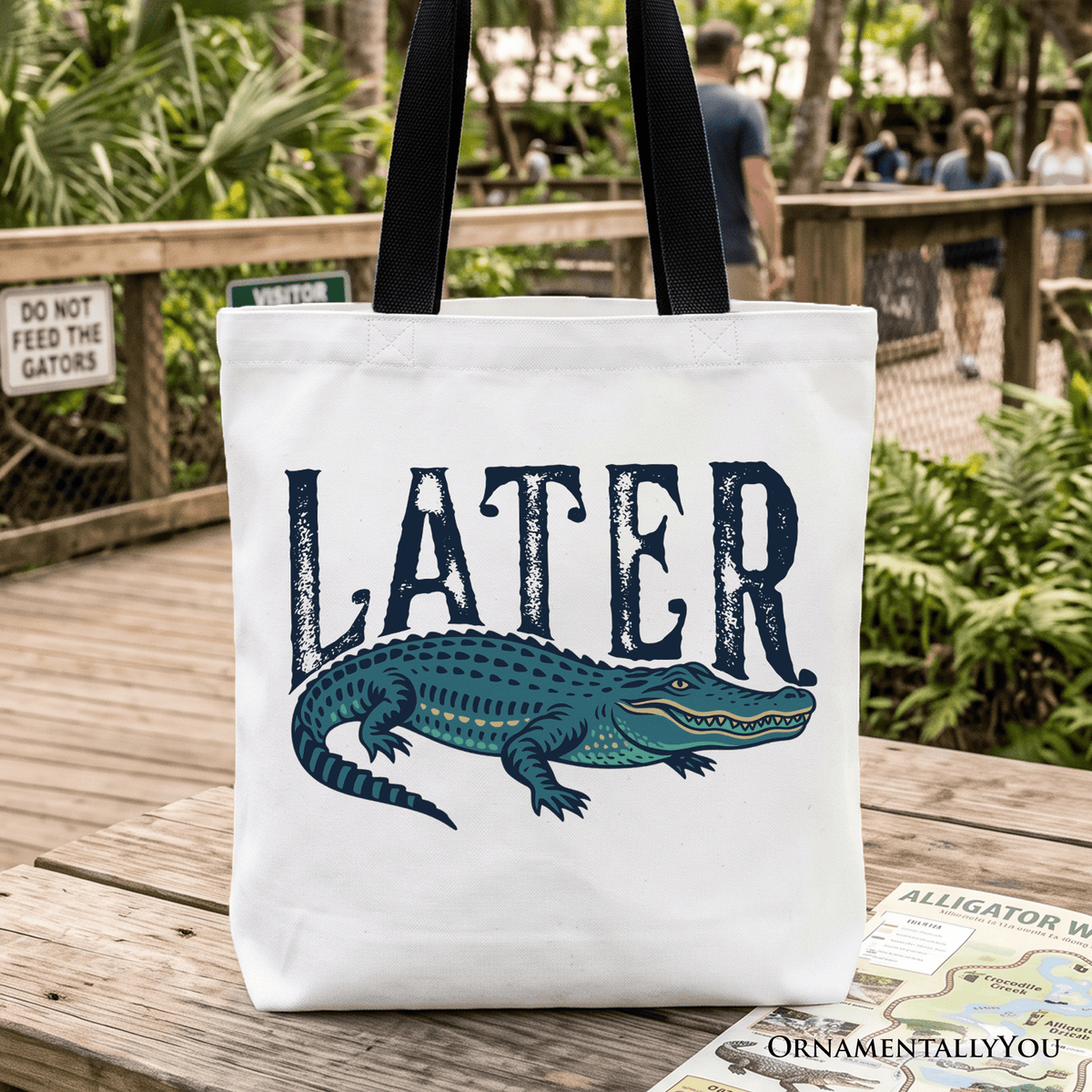 Later Alligator Tote Bag, Funny Gator Sarcastic Animal Gift Shopper