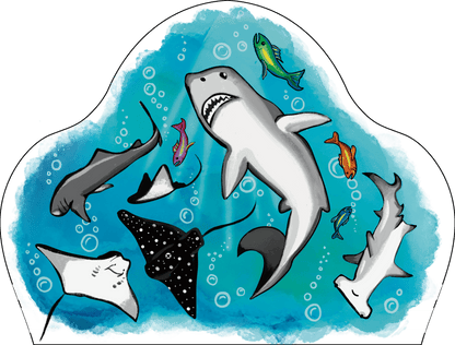 Lil' Jaws Full Sleeve Tattoo - Temporary Kids Tattoo Sleeve