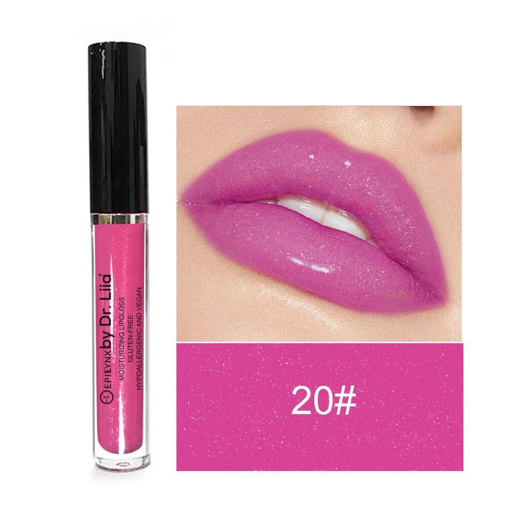 Vegan Lip Gloss for Dry, Thinning Lips – High-Shine, Non-Sticky Hydration, Gluten-Free & Nut-Free