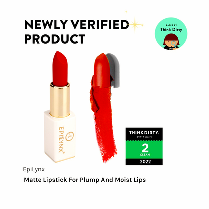 Vegan Matte Lipstick for Dry, Thinning Lips – Hydrating, Won't Bleed Into Lip Lines, Gluten-Free