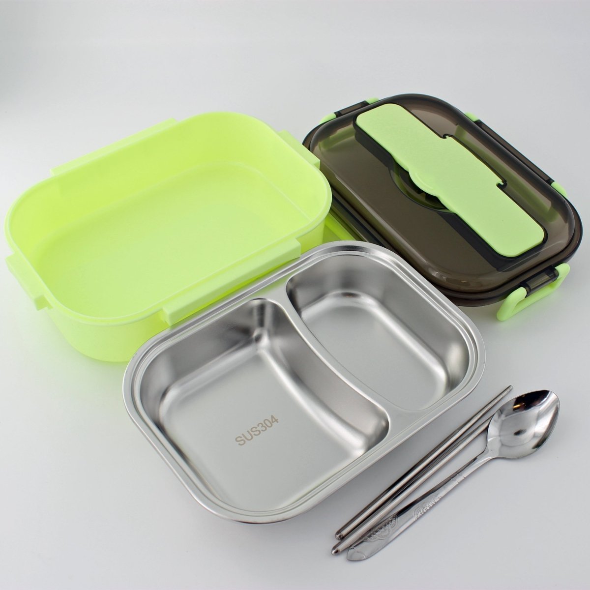 Lunch Box Food Container Stainless Steel Bento Box With Utensils Chopsticks Spoon