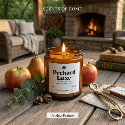 Orchid Luxe - The Luxury Orchid Floral Aroma Candle for Home Fragrance, Relaxation & Romantic Atmosphere | Cologne Butter