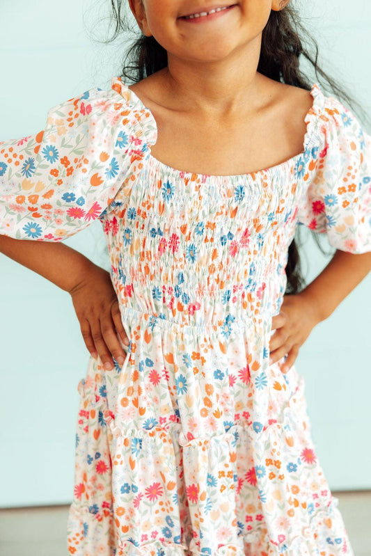 SALE Meadow Magic Smocked Ruffle Dress - Shaketea