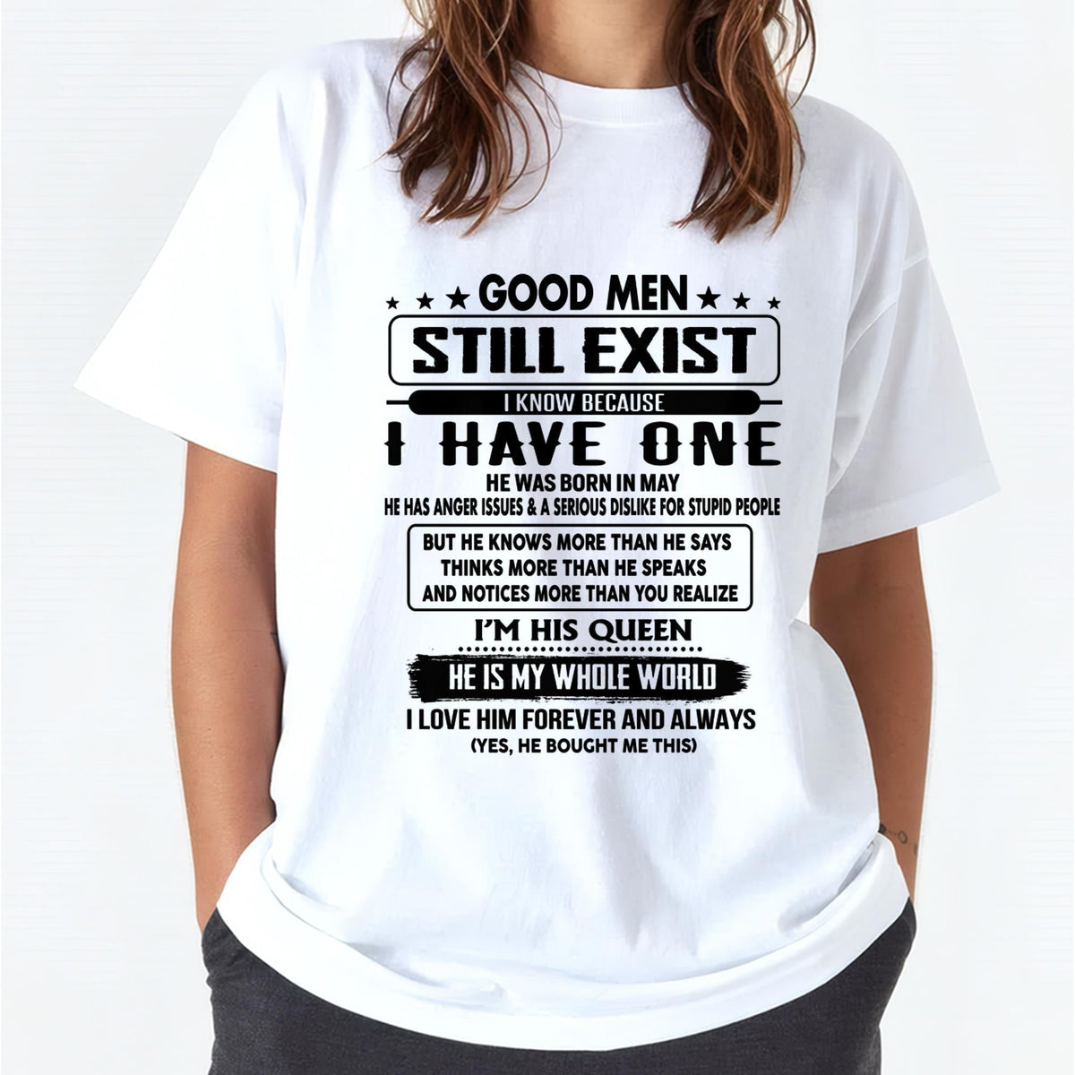 May - Good men Still Exist - gift for your girlfriend, wife from Husband - NGHL05 (SKU-GM-05)
