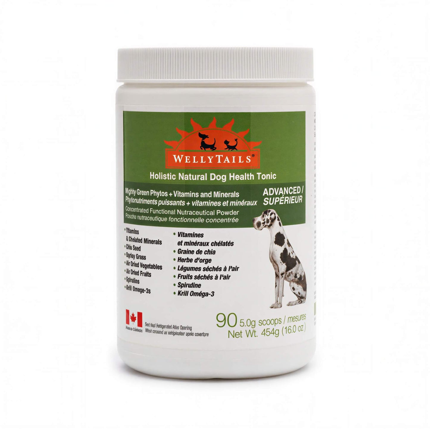 WellyTails  Mighty Green Phytonutrients Vitamins & Minerals for Dogs