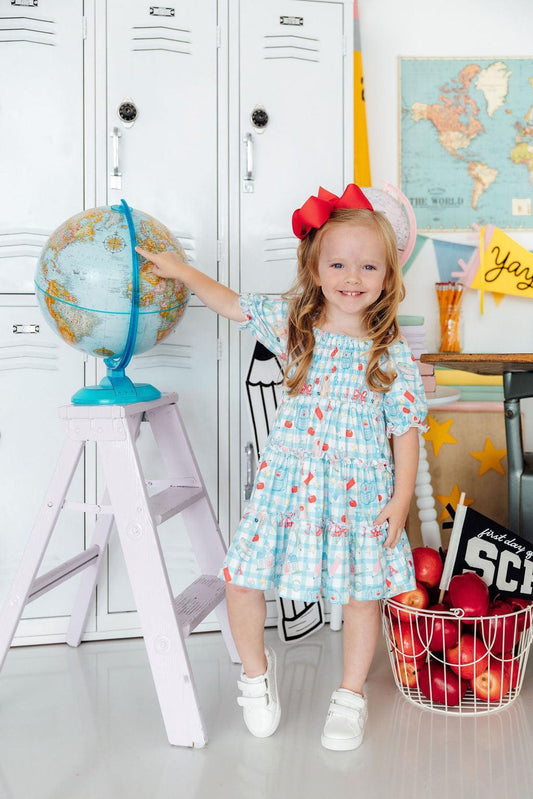 Honor Roll Smocked Ruffle Dress - Shaketea