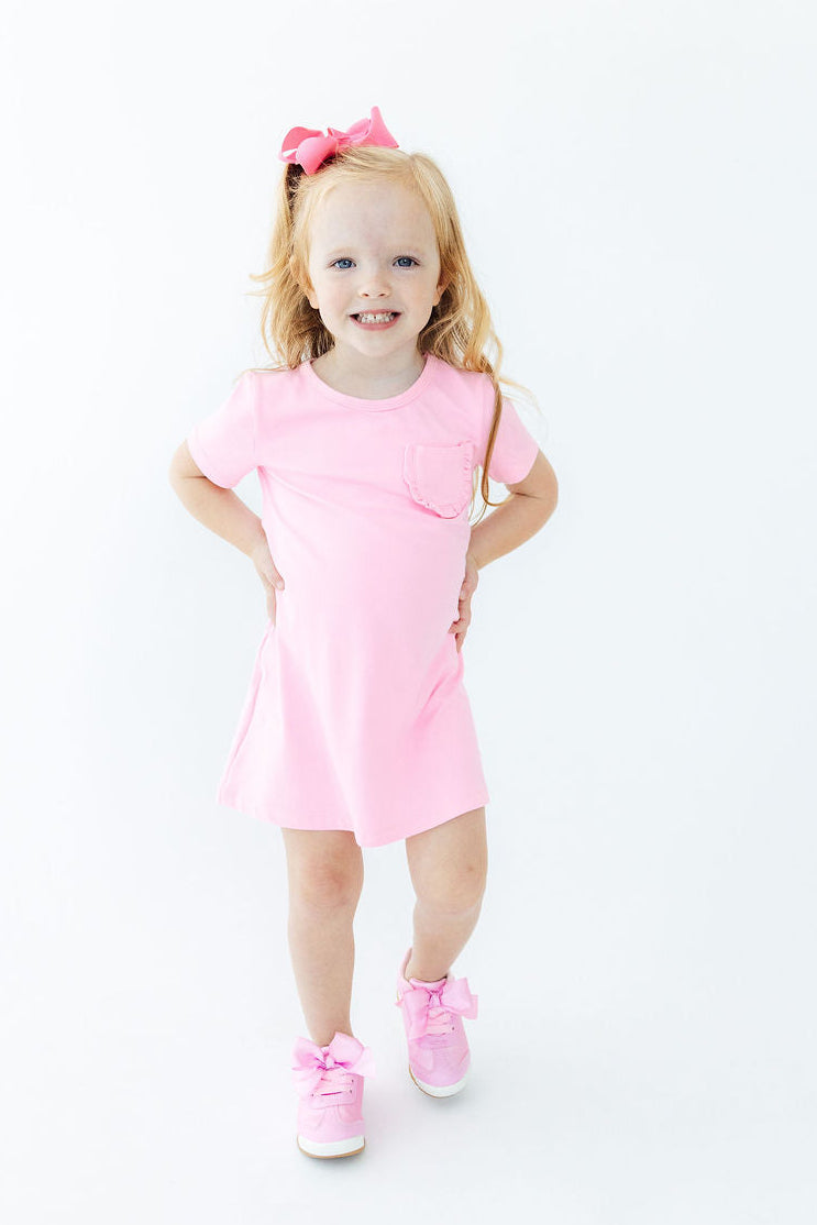 Bubblegum Pink T-Shirt Dress - Shaketea