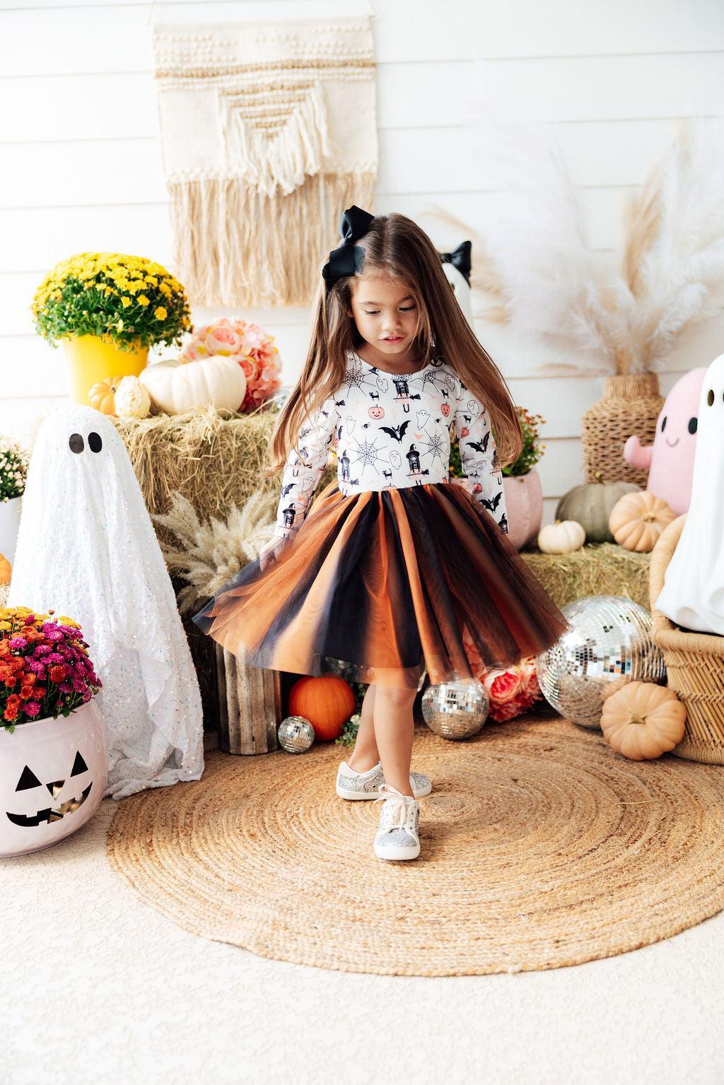 Boo-tiful Halloween L/S Tutu Dress - Shaketea