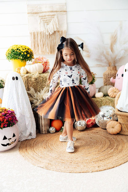 Boo-tiful Halloween L/S Tutu Dress - Shaketea