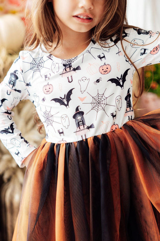 Boo-tiful Halloween L/S Tutu Dress - Shaketea