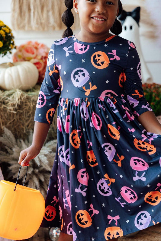 Sweet Tooth 3/4 Sleeve Pocket Twirl Dress - Shaketea