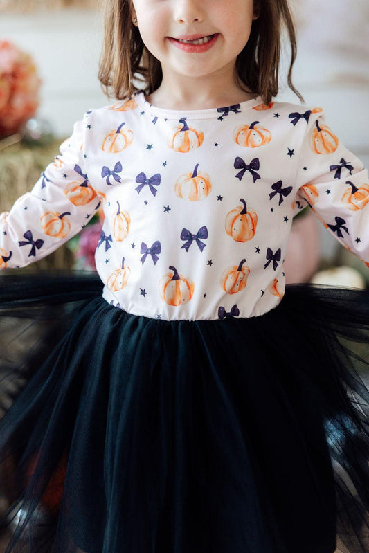 Pretty in Pumpkin L/S Tutu Dress - Shaketea